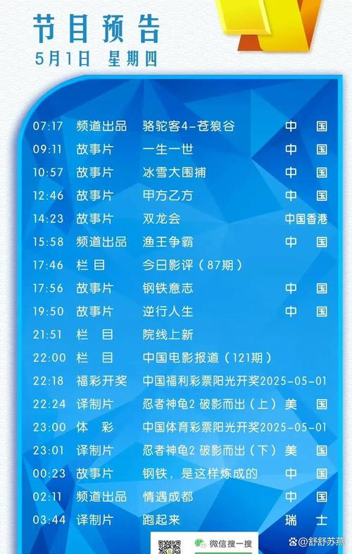 电影节目表-放映时间-影片排期