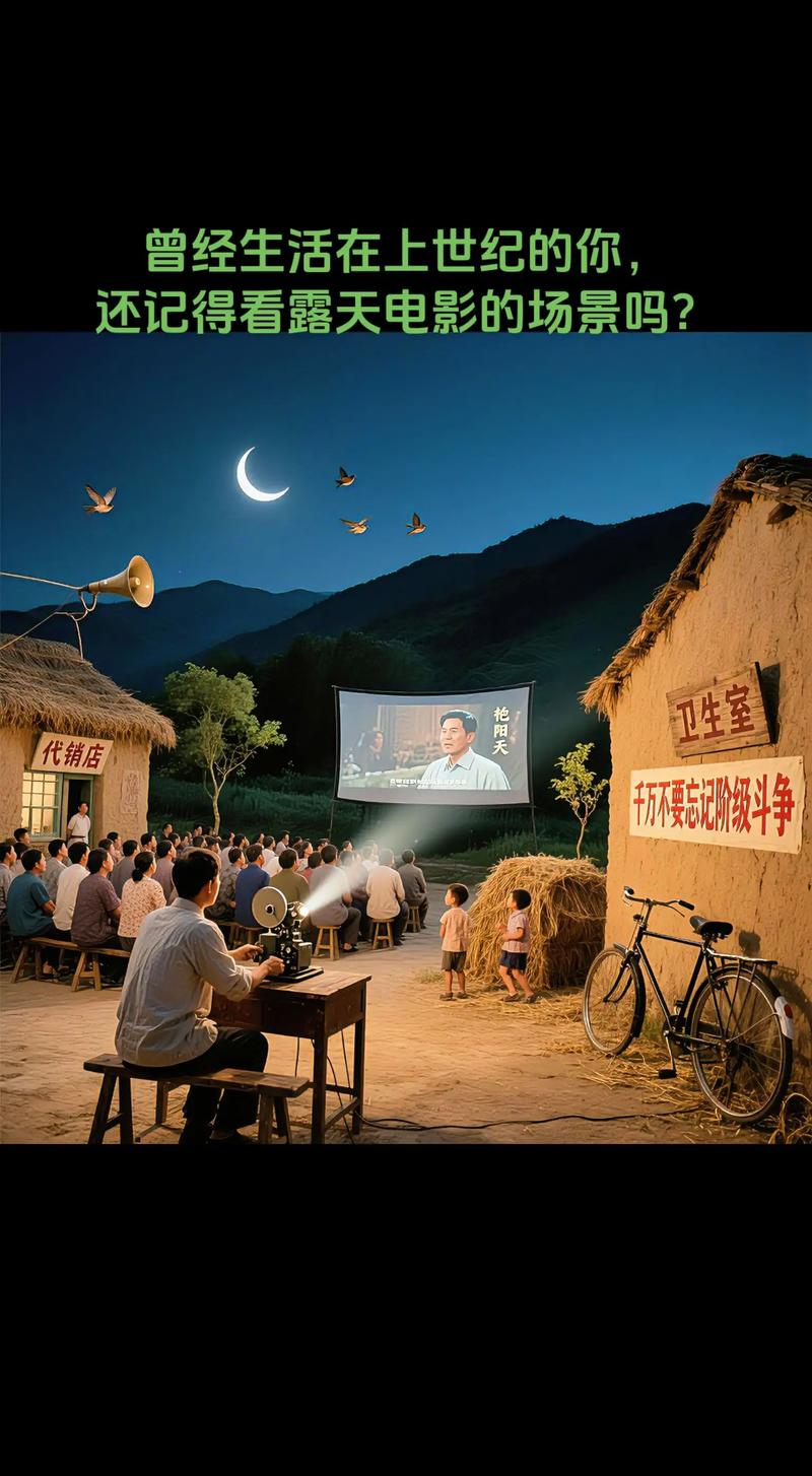 农村电影-露天放映-胶片放映